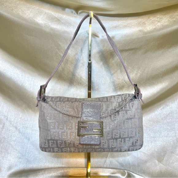 Fendi Handbags - 💕SOLD💕Fendi vintage zucchino monogram logo mama baguette rose gold shimmer